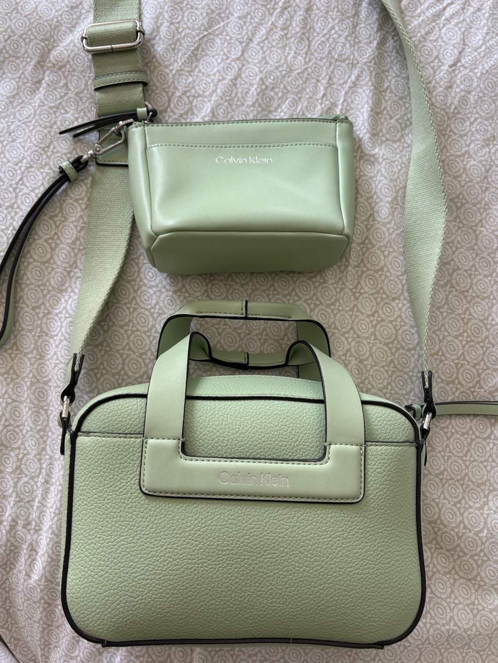 Calvin Klein Bette Mint Crossbody Bag with Mini Pouch